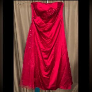 David's Bridal Red Dress